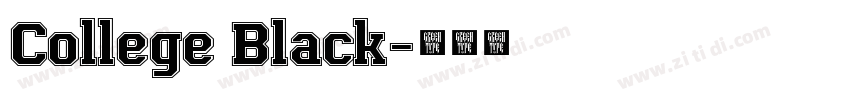 College Black字体转换